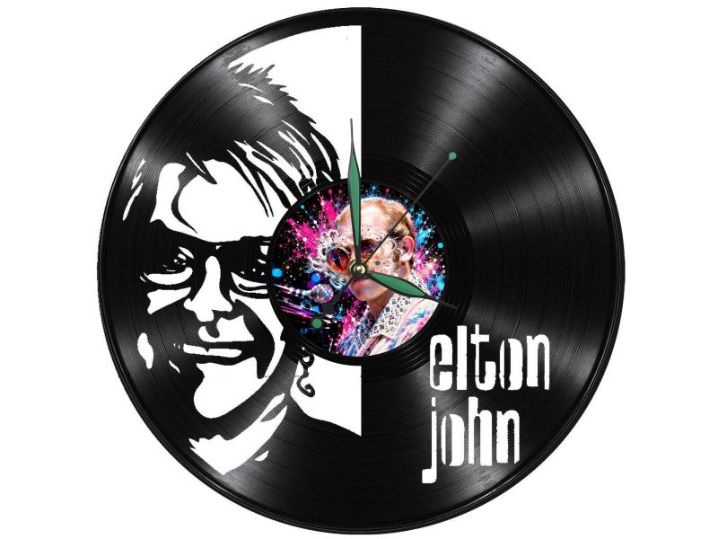 Elton John Zegar Ścienny Z Płyty Winylowej Prezent Upominek Personalizacja EVEVO Z0275
