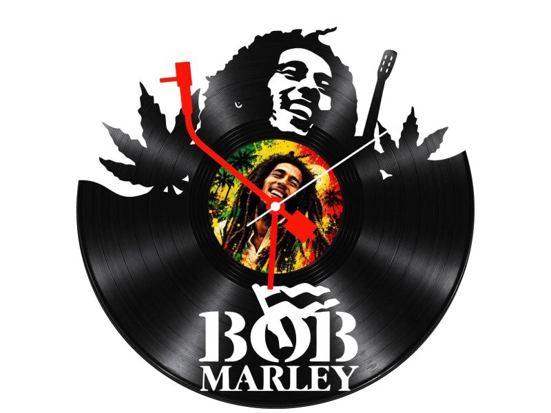Bob Marley Zegar Ścienny Z Płyty Winylowej Prezent Upominek Personalizacja EVEVO Z0276
