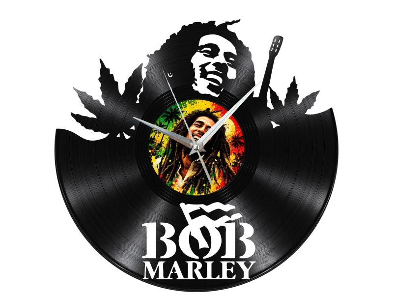 Bob Marley Zegar Ścienny Z Płyty Winylowej Prezent Upominek Personalizacja EVEVO Z0276