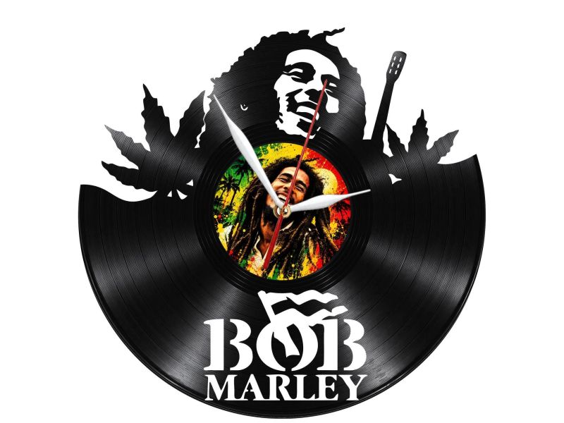 Bob Marley Zegar Ścienny Z Płyty Winylowej Prezent Upominek Personalizacja EVEVO Z0276