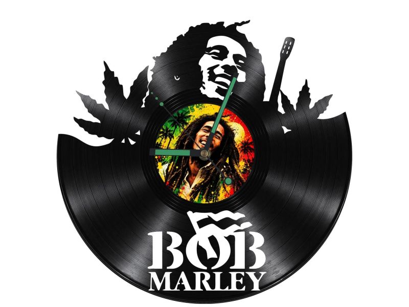 Bob Marley Zegar Ścienny Z Płyty Winylowej Prezent Upominek Personalizacja EVEVO Z0276