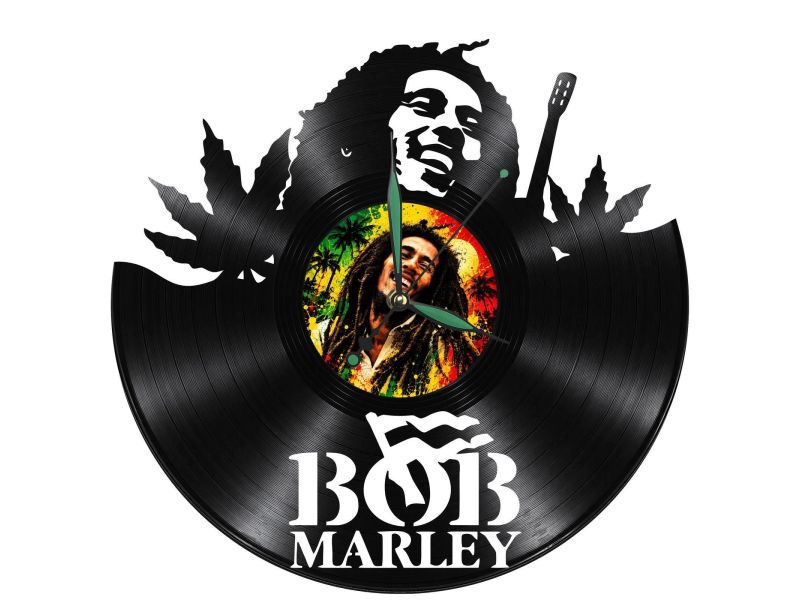Bob Marley Zegar Ścienny Z Płyty Winylowej Prezent Upominek Personalizacja EVEVO Z0276
