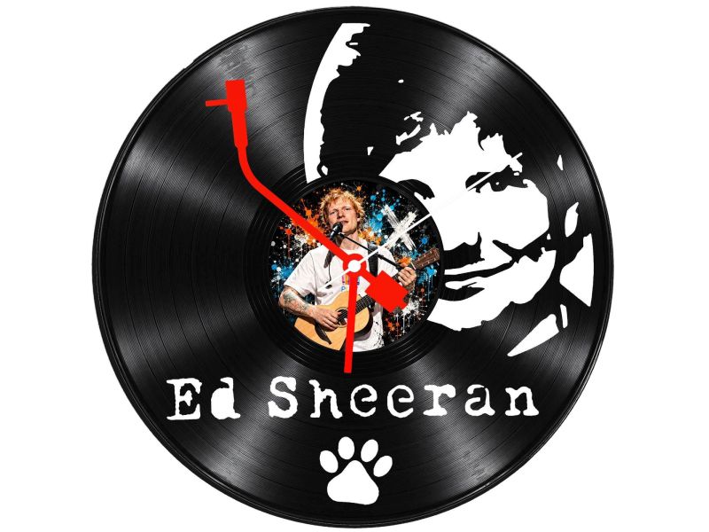 Ed Sheeran Zegar Ścienny Z Płyty Winylowej Prezent Upominek Personalizacja EVEVO Z0277