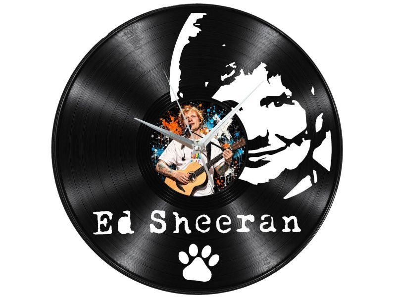 Ed Sheeran Zegar Ścienny Z Płyty Winylowej Prezent Upominek Personalizacja EVEVO Z0277