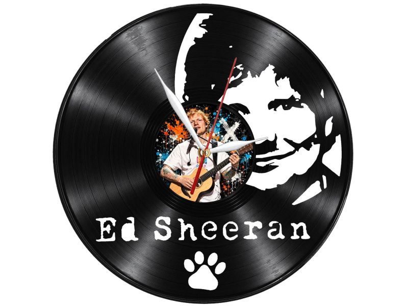 Ed Sheeran Zegar Ścienny Z Płyty Winylowej Prezent Upominek Personalizacja EVEVO Z0277