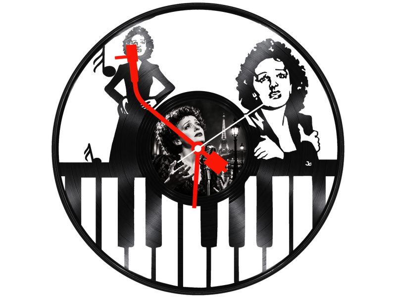 Edith Piaf Zegar Ścienny Z Płyty Winylowej Prezent Upominek Personalizacja EVEVO Z0283