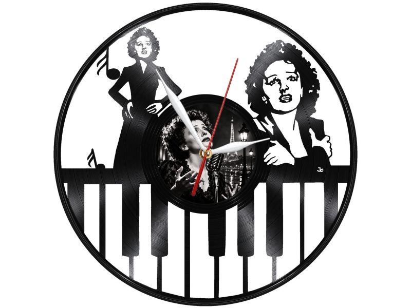 Edith Piaf Zegar Ścienny Z Płyty Winylowej Prezent Upominek Personalizacja EVEVO Z0283