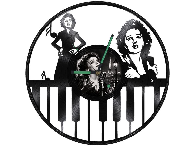 Edith Piaf Zegar Ścienny Z Płyty Winylowej Prezent Upominek Personalizacja EVEVO Z0283