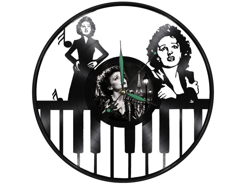 Edith Piaf Zegar Ścienny Z Płyty Winylowej Prezent Upominek Personalizacja EVEVO Z0283