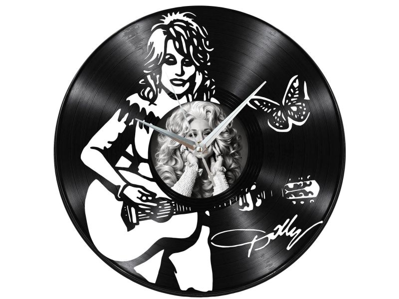 Dolly Parton Zegar Ścienny Z Płyty Winylowej Prezent Upominek Personalizacja EVEVO Z0284