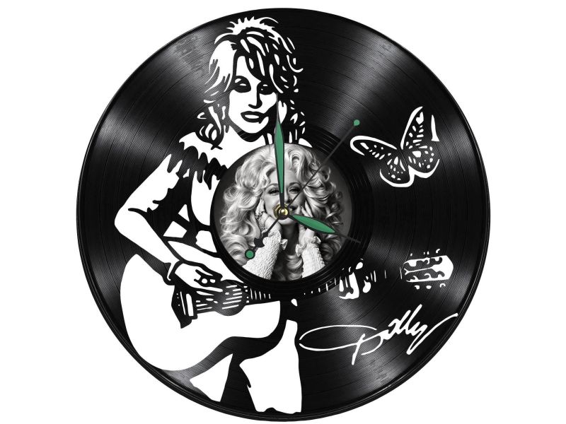 Dolly Parton Zegar Ścienny Z Płyty Winylowej Prezent Upominek Personalizacja EVEVO Z0284