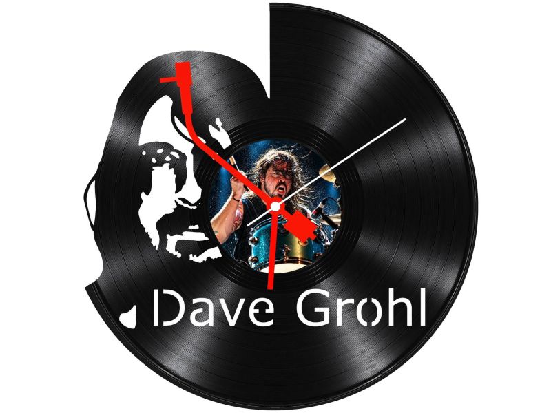 Dave Grohl Zegar Ścienny Z Płyty Winylowej Prezent Upominek Personalizacja EVEVO Z0286