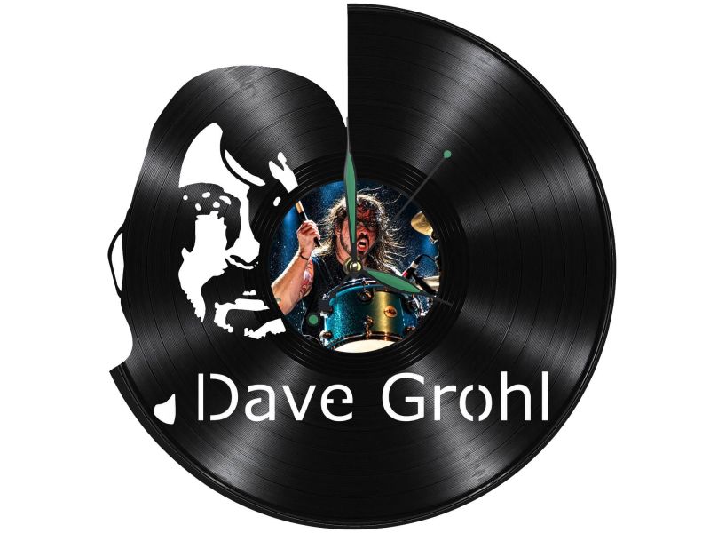 Dave Grohl Zegar Ścienny Z Płyty Winylowej Prezent Upominek Personalizacja EVEVO Z0286