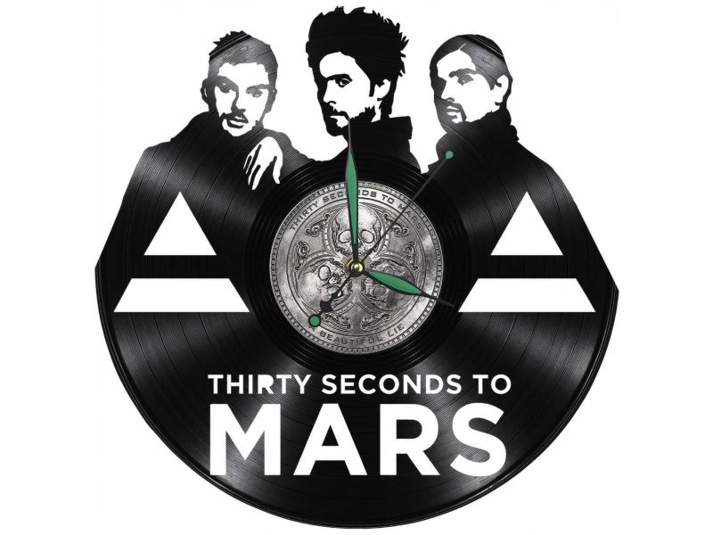 30 Second To Mars Zegar Ścienny Z Płyty Winylowej Prezent Upominek Personalizacja EVEVO Z0287