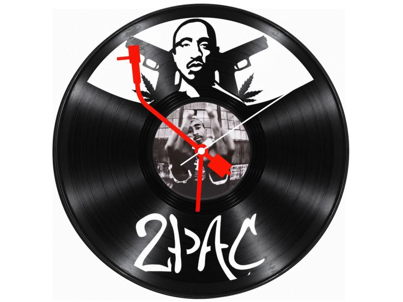 2Pac Zegar Ścienny Z Płyty Winylowej Prezent Upominek Personalizacja EVEVO Z0289