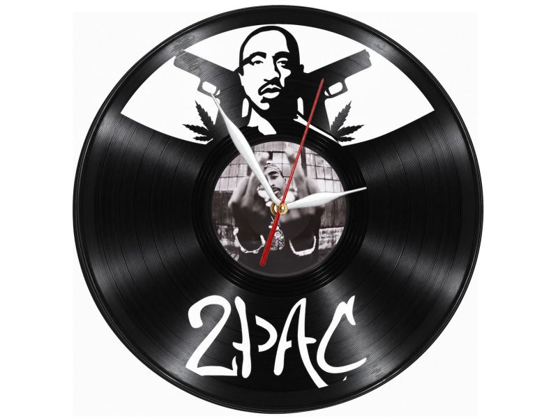 2Pac Zegar Ścienny Z Płyty Winylowej Prezent Upominek Personalizacja EVEVO Z0289