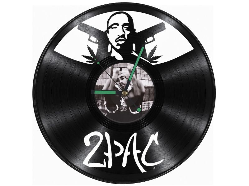 2Pac Zegar Ścienny Z Płyty Winylowej Prezent Upominek Personalizacja EVEVO Z0289
