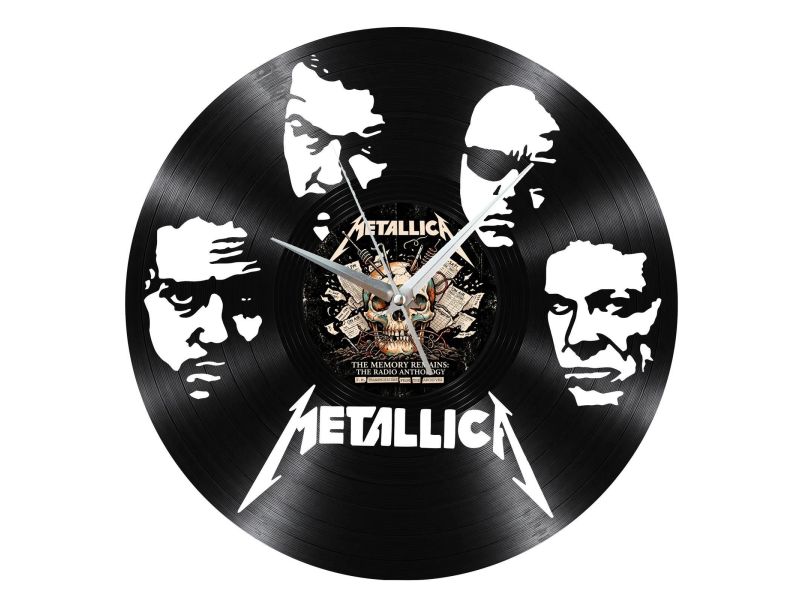 Metallica Zegar Ścienny Z Płyty Winylowej Prezent Upominek Personalizacja EVEVO Z0292
