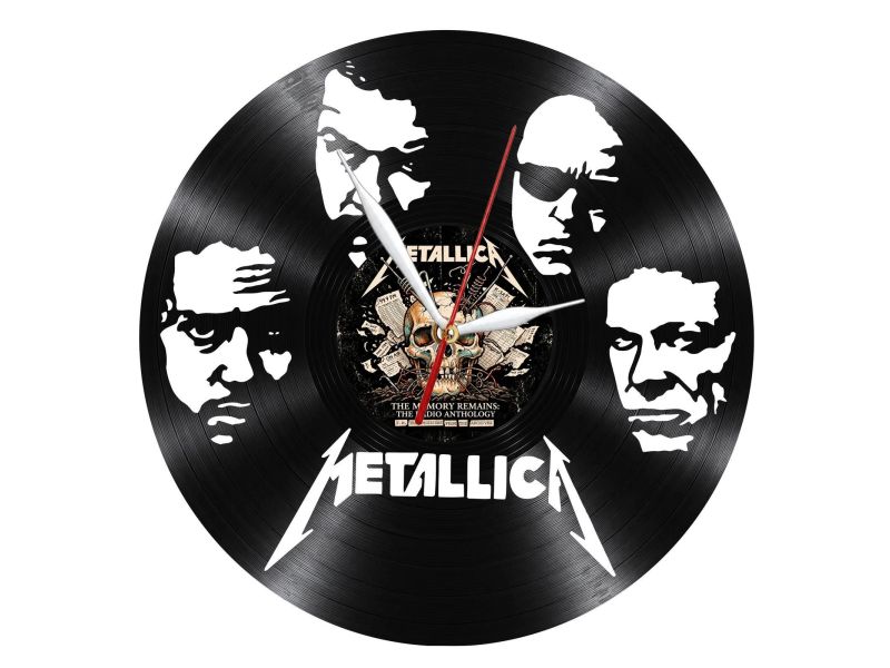 Metallica Zegar Ścienny Z Płyty Winylowej Prezent Upominek Personalizacja EVEVO Z0292