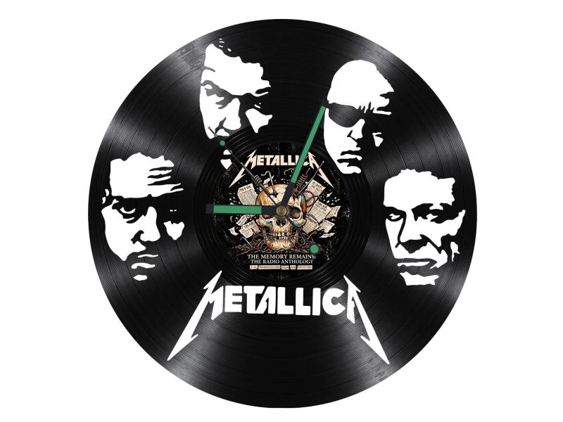 Metallica Zegar Ścienny Z Płyty Winylowej Prezent Upominek Personalizacja EVEVO Z0292
