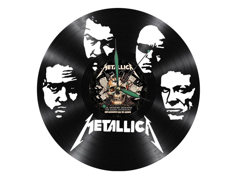Metallica Zegar Ścienny Z Płyty Winylowej Prezent Upominek Personalizacja EVEVO Z0292