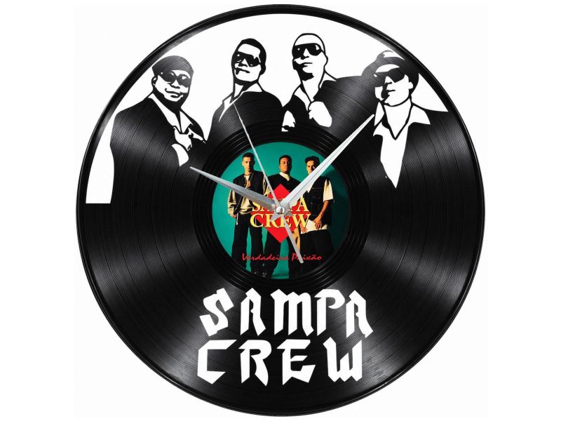 Sampa Crew Zegar Ścienny Z Płyty Winylowej Prezent Upominek Personalizacja EVEVO Z0295