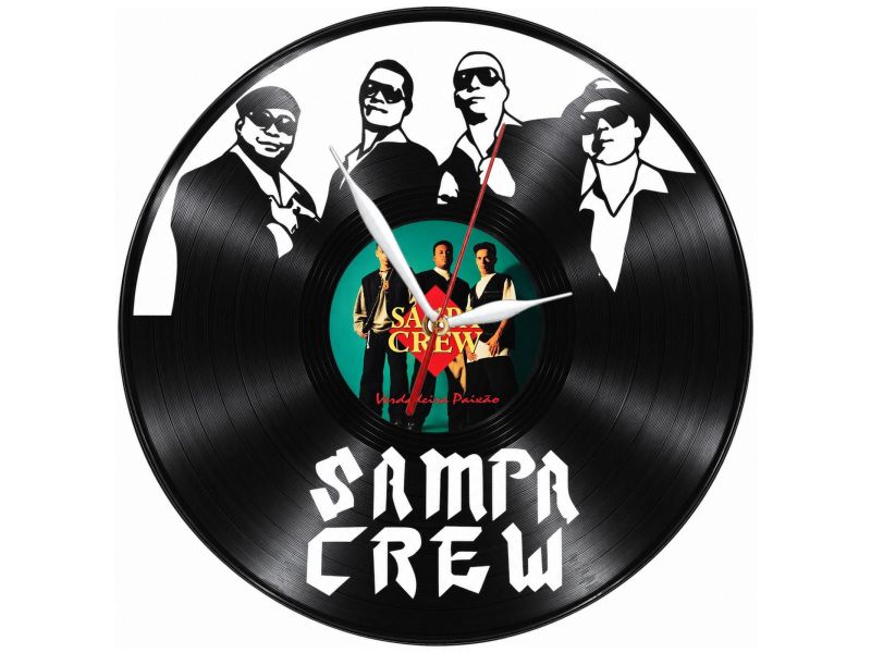Sampa Crew Zegar Ścienny Z Płyty Winylowej Prezent Upominek Personalizacja EVEVO Z0295