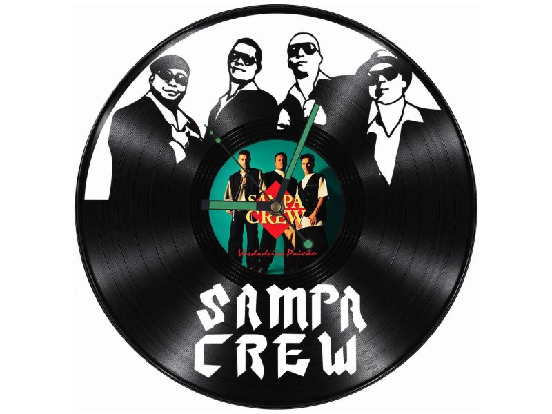 Sampa Crew Zegar Ścienny Z Płyty Winylowej Prezent Upominek Personalizacja EVEVO Z0295