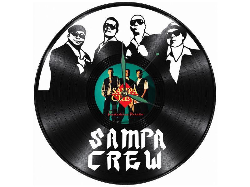 Sampa Crew Zegar Ścienny Z Płyty Winylowej Prezent Upominek Personalizacja EVEVO Z0295