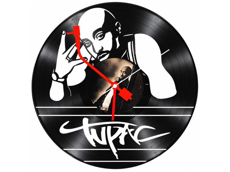 2Pac Zegar Ścienny Z Płyty Winylowej Prezent Upominek Personalizacja EVEVO Z0297