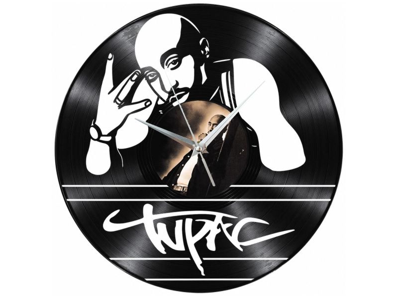 2Pac Zegar Ścienny Z Płyty Winylowej Prezent Upominek Personalizacja EVEVO Z0297