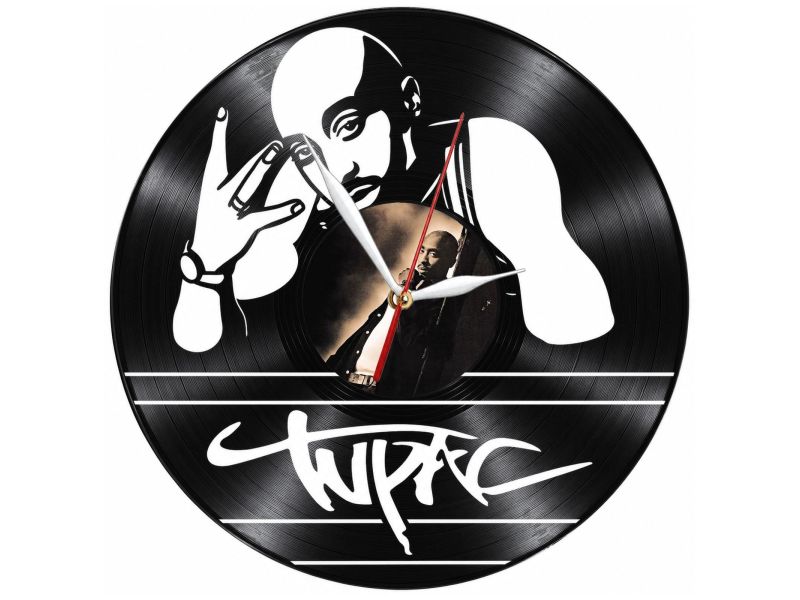 2Pac Zegar Ścienny Z Płyty Winylowej Prezent Upominek Personalizacja EVEVO Z0297