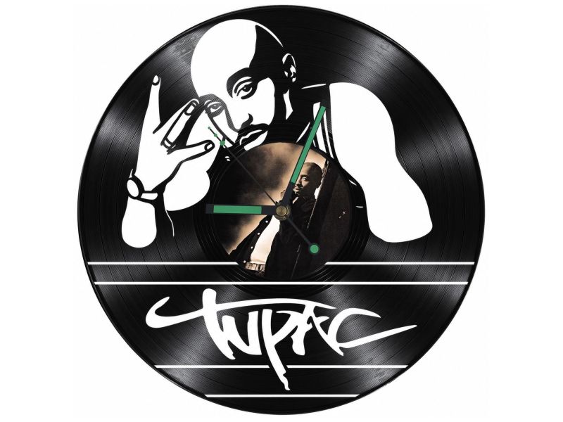 2Pac Zegar Ścienny Z Płyty Winylowej Prezent Upominek Personalizacja EVEVO Z0297