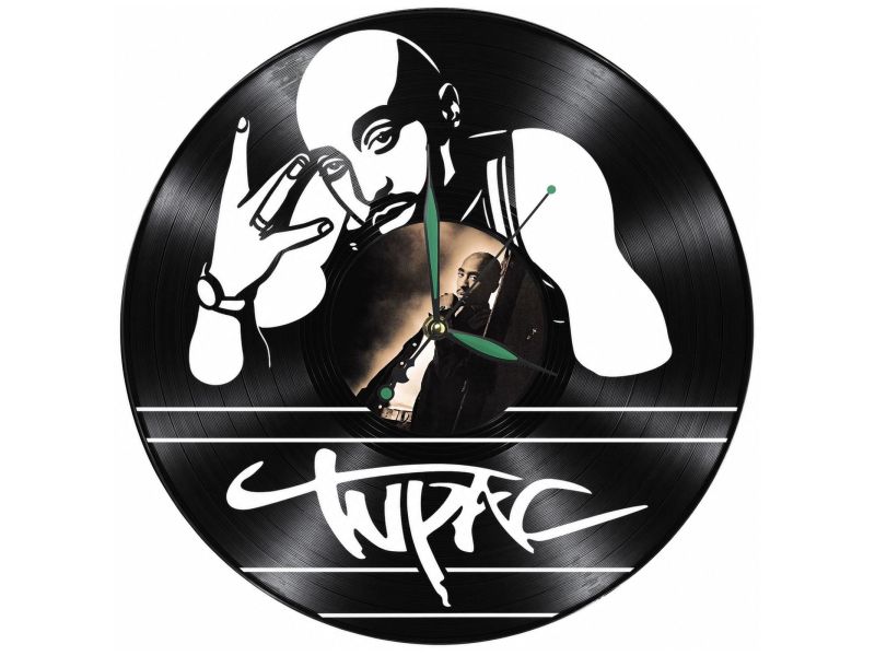 2Pac Zegar Ścienny Z Płyty Winylowej Prezent Upominek Personalizacja EVEVO Z0297