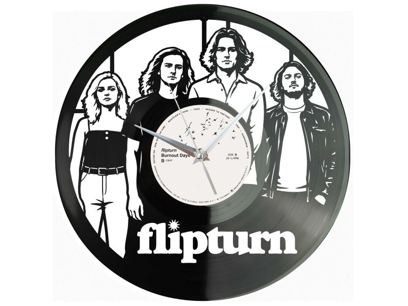 Flipturn Zegar Ścienny Z Płyty Winylowej Prezent Upominek Personalizacja EVEVO Z0212