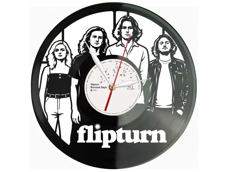 Flipturn Zegar Ścienny Z Płyty Winylowej Prezent Upominek Personalizacja EVEVO Z0212