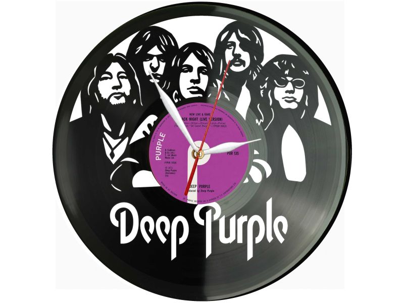 Deep Purple Zegar Ścienny Z Płyty Winylowej Prezent Upominek Personalizacja EVEVO Z0213