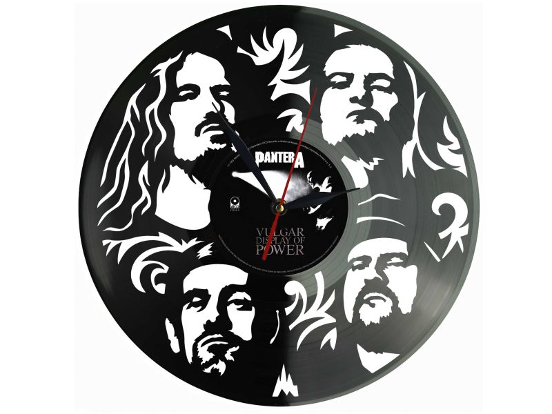 Pantera Zegar Ścienny Z Płyty Winylowej Prezent Upominek Personalizacja EVEVO Z0217