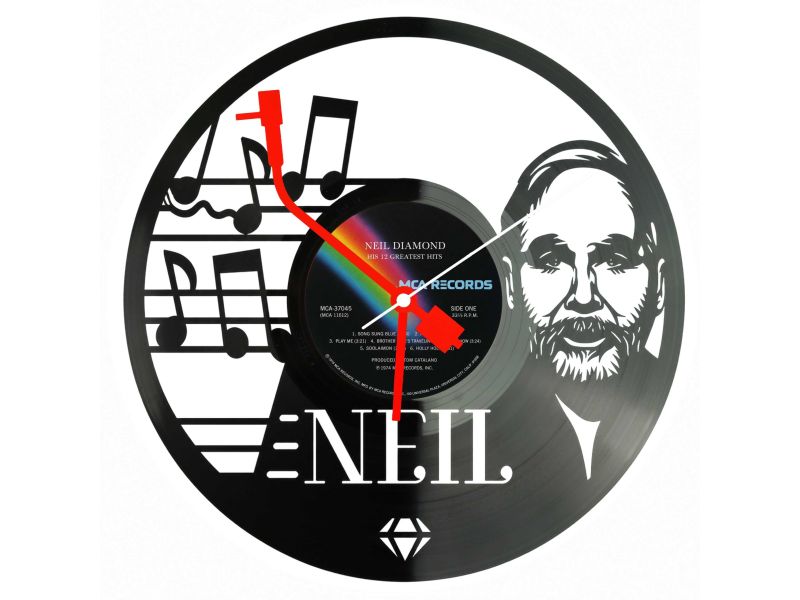 Neil Diamond Zegar Ścienny Z Płyty Winylowej Prezent Upominek Personalizacja EVEVO Z0218