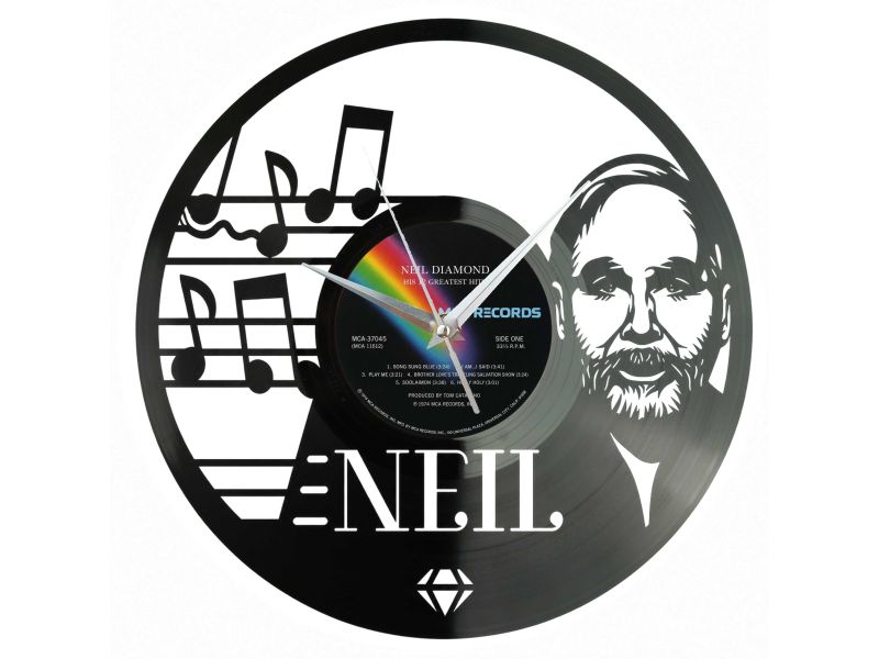 Neil Diamond Zegar Ścienny Z Płyty Winylowej Prezent Upominek Personalizacja EVEVO Z0218