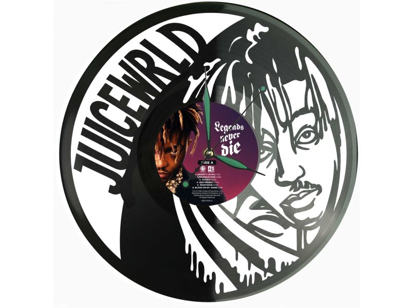 Juice WRLD Zegar Ścienny Z Płyty Winylowej Prezent Upominek Personalizacja EVEVO Z0220