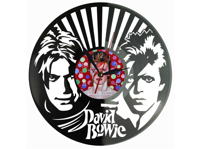 David Bowie Zegar Ścienny Z Płyty Winylowej Prezent Upominek Personalizacja EVEVO Z0223