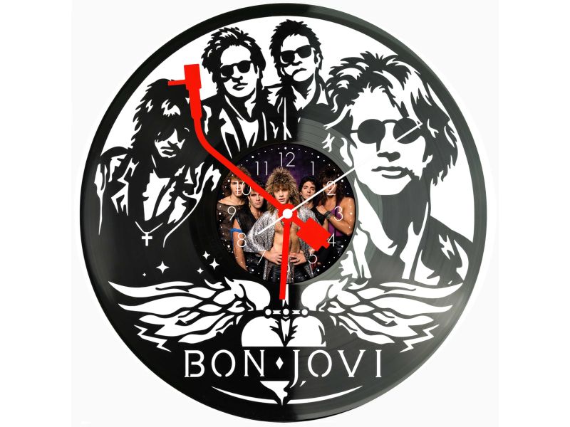 Bon Jovi Zegar Ścienny Z Płyty Winylowej Prezent Upominek Personalizacja EVEVO Z0224