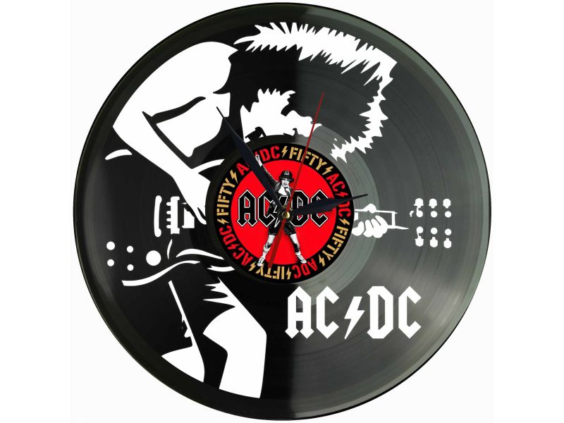 ACDC Zegar Ścienny Z Płyty Winylowej Prezent Upominek Personalizacja EVEVO Z0225