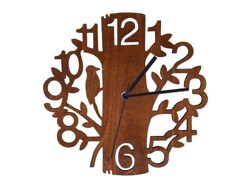 ZEGAR ŚCIENNY DREWNIANY DREWNO NA PREZENT EVEVO 30CM