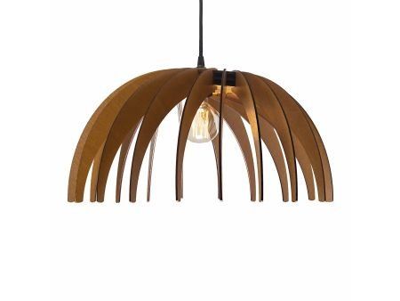 LAMPA WISZĄCA SUFITOWA RĘCZNIE ROBIONA DREWNIANA ŻYRANDOL EVEVO L0064