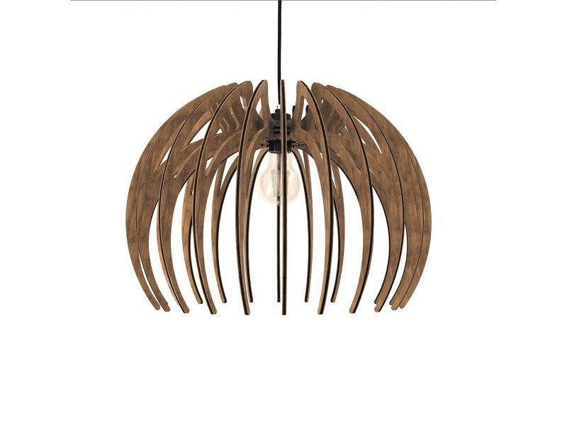 LAMPA WISZĄCA SUFITOWA RĘCZNIE ROBIONA DREWNIANA ŻYRANDOL EVEVO L0065