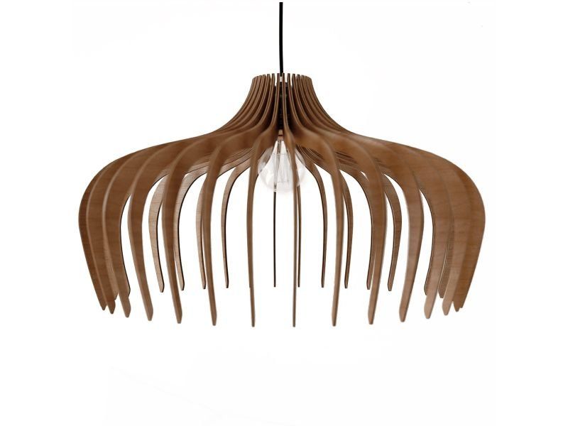 LAMPA WISZĄCA SUFITOWA RĘCZNIE ROBIONA DREWNIANA ŻYRANDOL EVEVO L0067