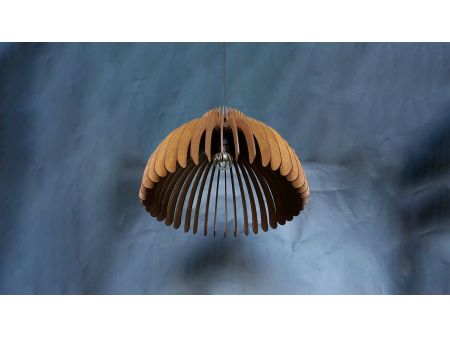 LAMPA WISZĄCA SUFITOWA RĘCZNIE ROBIONA DREWNIANA ŻYRANDOL EVEVO L0097