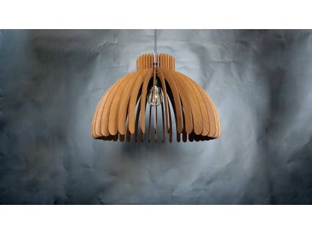 LAMPA WISZĄCA SUFITOWA RĘCZNIE ROBIONA DREWNIANA ŻYRANDOL EVEVO L0097